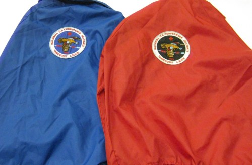 NOAC back patches sewn to contingent jackets