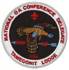 1986 NOAC Back Patch